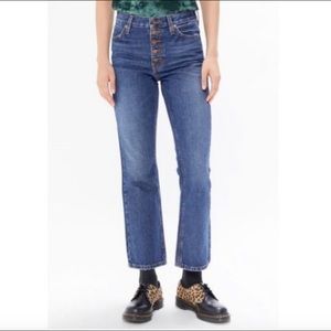 BDG Urban Outfitters High Rise Cropped Demi Bootcut Exposed Button Fly Jeans